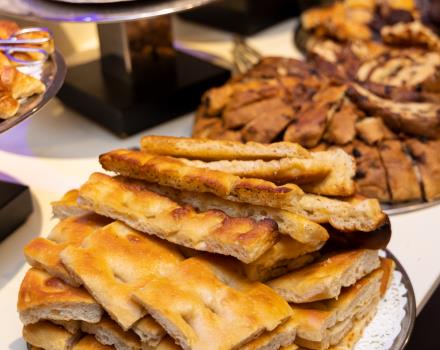 Focaccia, local products.